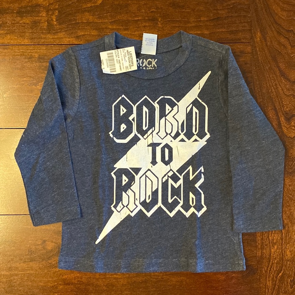 New with Tags Rock Candy Toddler Born to Rock Long Sleeve T-Shirt size 2T